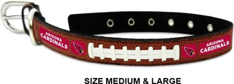 Arizona Cardinals Classic Leather Football Collar Photo 4
