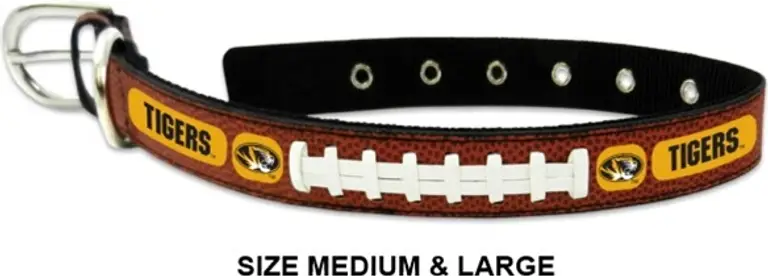 Missouri Tigers Classic Leather Football Collar Photo 4