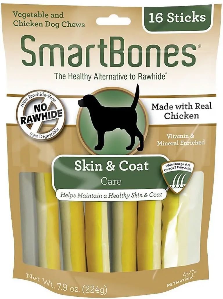 SmartBones Skin & Coat Care Treat Sticks for Dogs - Chicken Photo 1