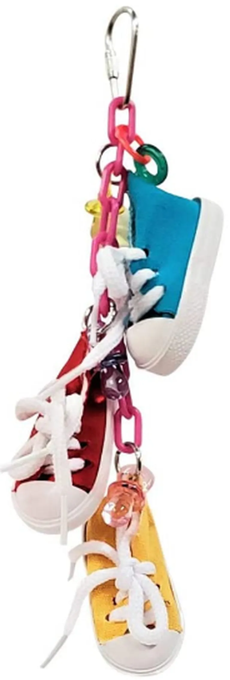 AE Cage Company Happy Beaks Sneakers on a Line Bird Toy Photo 1