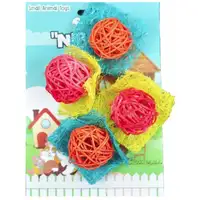 Photo of AE Cage Company Nibbles Bon Bon Loofah Chew Toys Assorted Colors