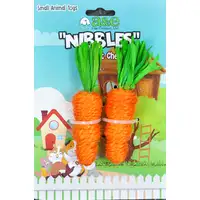 Photo of AE Cage Company Nibbles Carrot Loofah Chew Toys with Jute