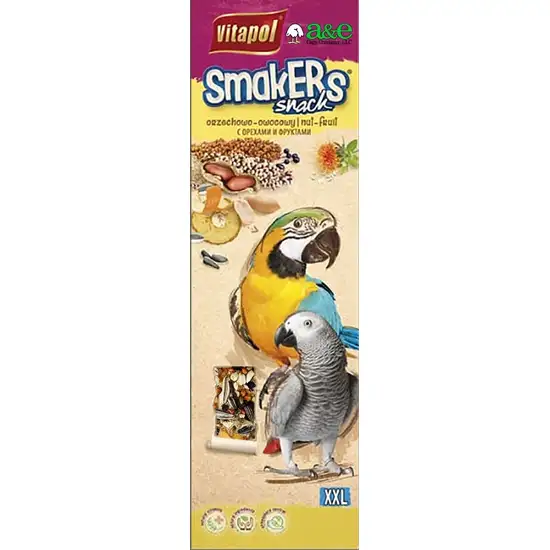 AE Cage Company Smakers Parrot XXL Nut Treat Sticks Photo 1