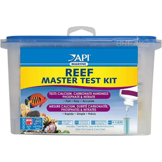 API Marine Reef Master Test Kit Tests Calcium, Carbonate Hardness, Phosphate and Nitrate Photo 1