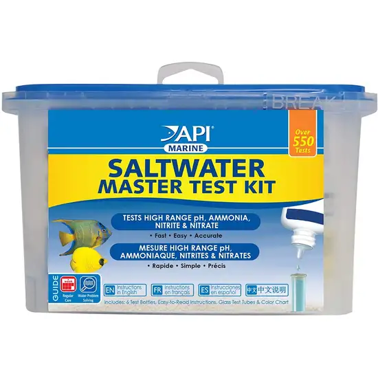 API Marine Saltwater Master Test Kit Tests High Range pH, Ammonia, Nitrite and Nitrate Photo 1