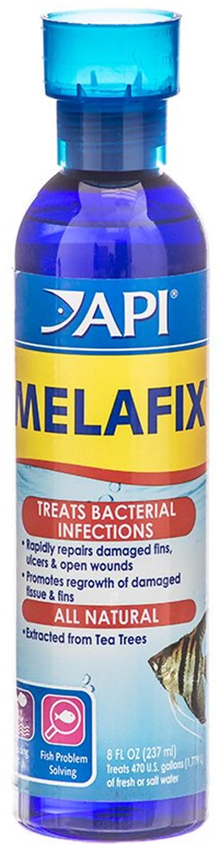 API MelaFix Treats Bacterial Infections for Freshwater and Saltwater Aquarium Fish Photo 1
