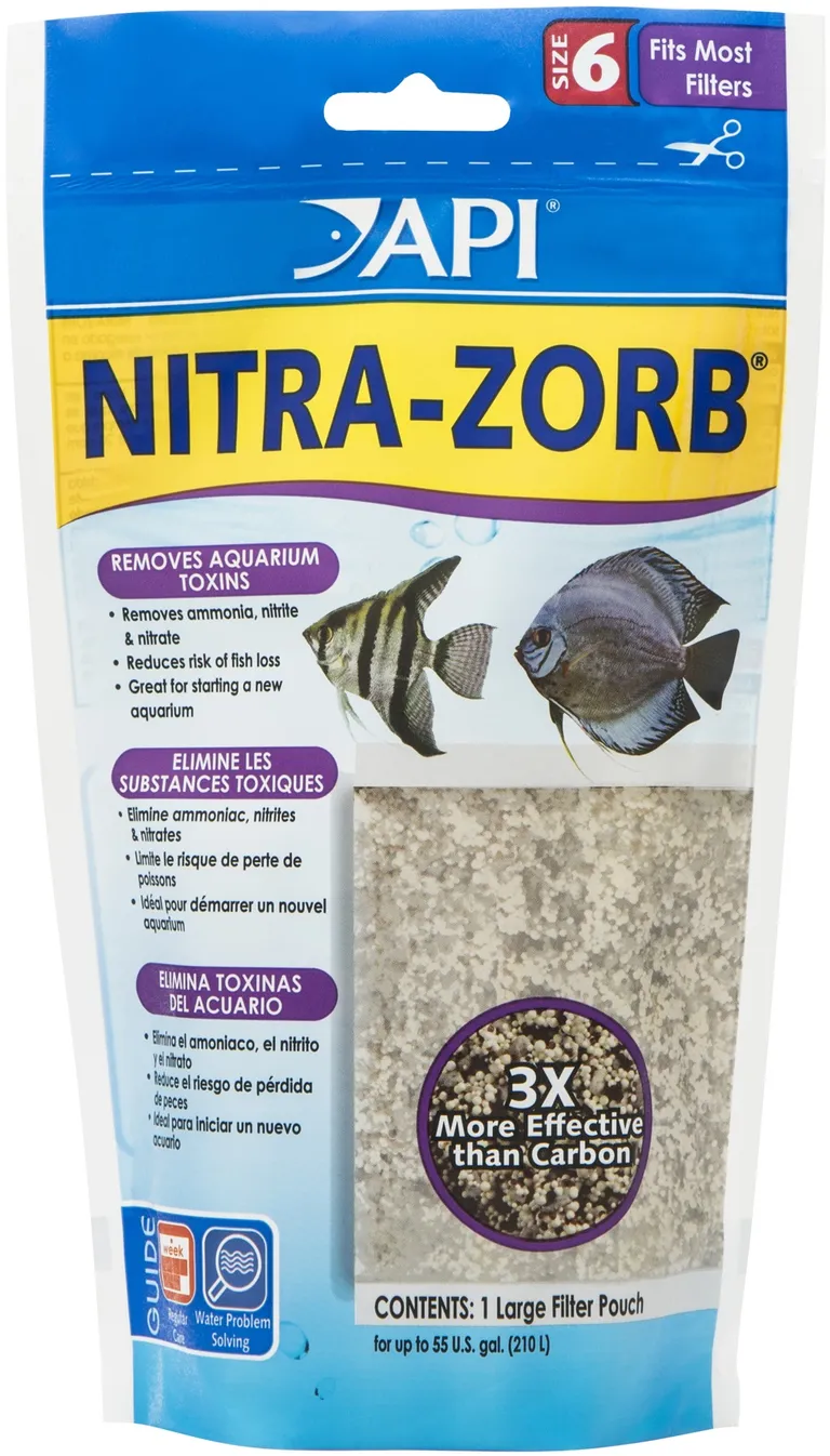 API Nitra-Zorb Removes Aquarium Toxins Size 6 Photo 1