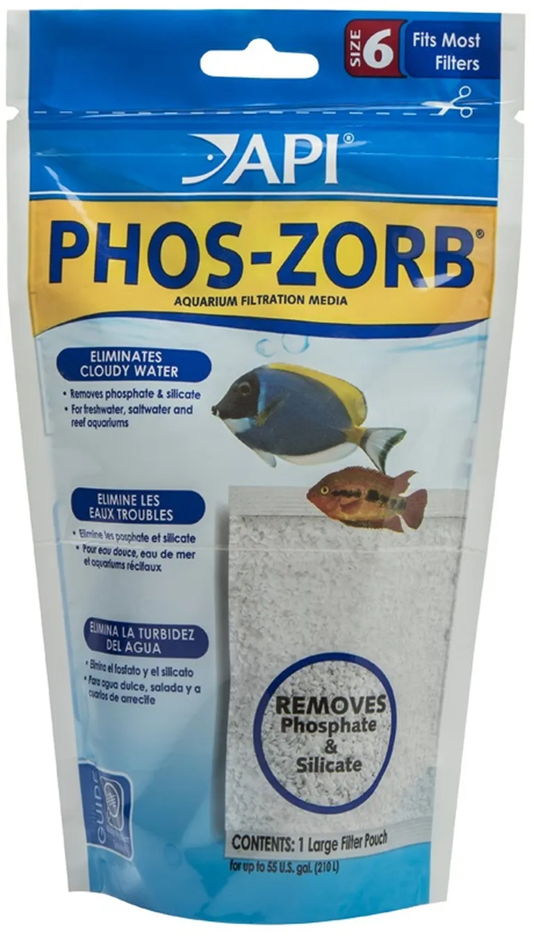API Phos-Zorb Aquarium Filter Media Eliminates Cloudy Water Size 6 Photo 1
