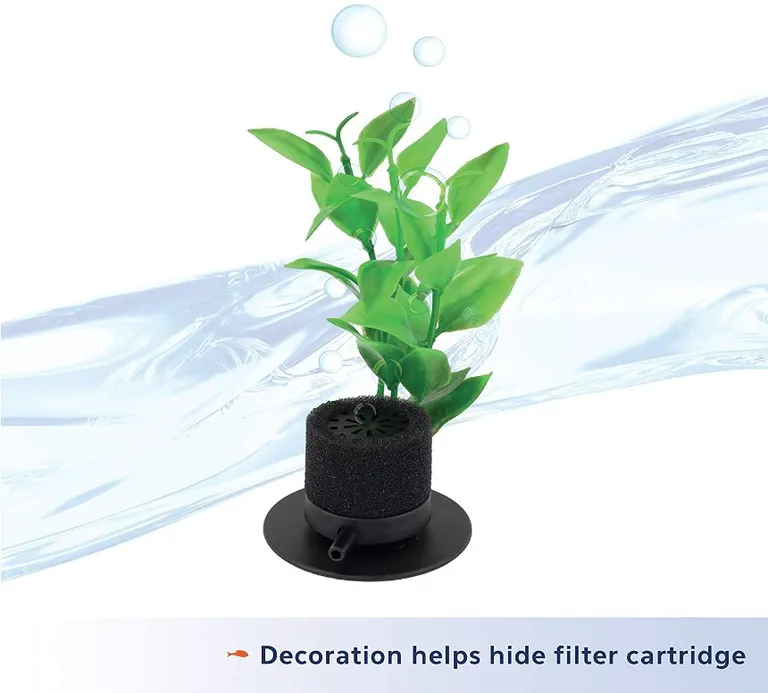 Aqueon Betta Filter with Natural Plant Photo 4