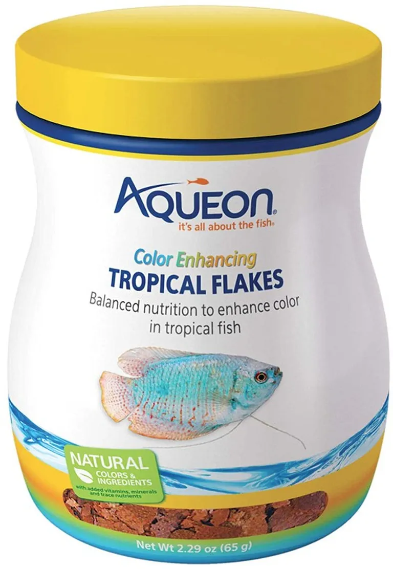 Aqueon Color Enhancing Tropical Flakes Fish Food Photo 1