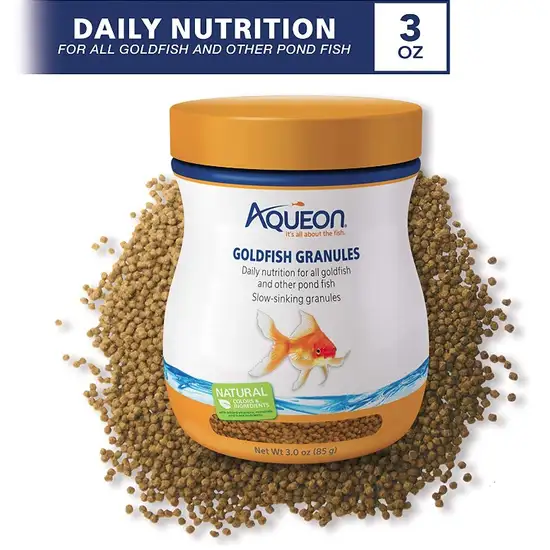 Aqueon Goldfish Granules Slow Sinking Fish Food Daily Nutrition for All Goldfish and Other Pond Fish Photo 2