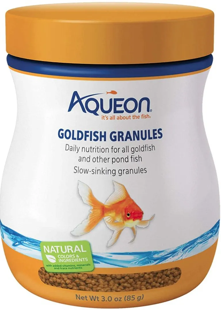 Aqueon Goldfish Granules Slow Sinking Fish Food Daily Nutrition for All Goldfish and Other Pond Fish Photo 1