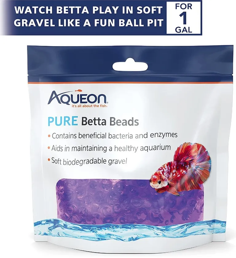Aqueon Pure Betta Beads Purple Photo 3