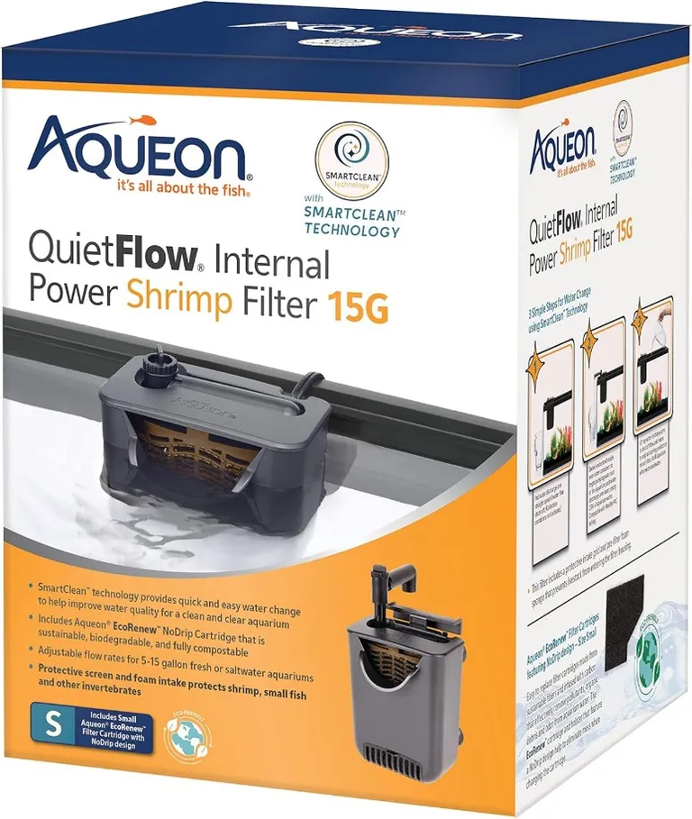 Aqueon QuietFlow Internal Power Shrimp Filter Photo 1