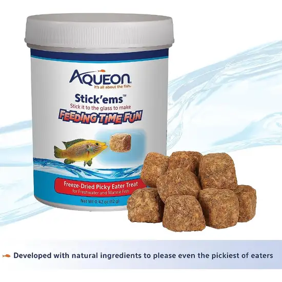 Aqueon Stick'ems Freeze Dried Picky Eater Treat for Fish Photo 2