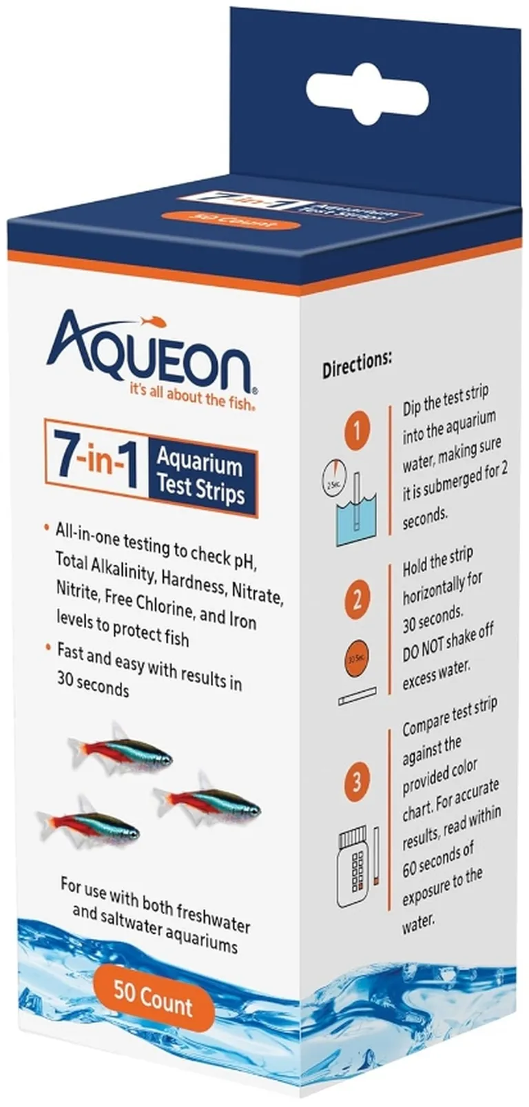 Aqueon 7-in-1 Aquarium Test Strips Photo 1