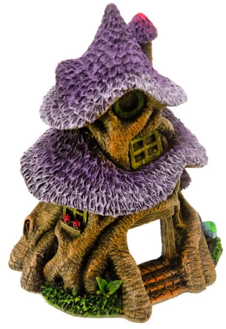 Blue Ribbon Exotic Environments Purple Thatched Roof Tree House Photo 1