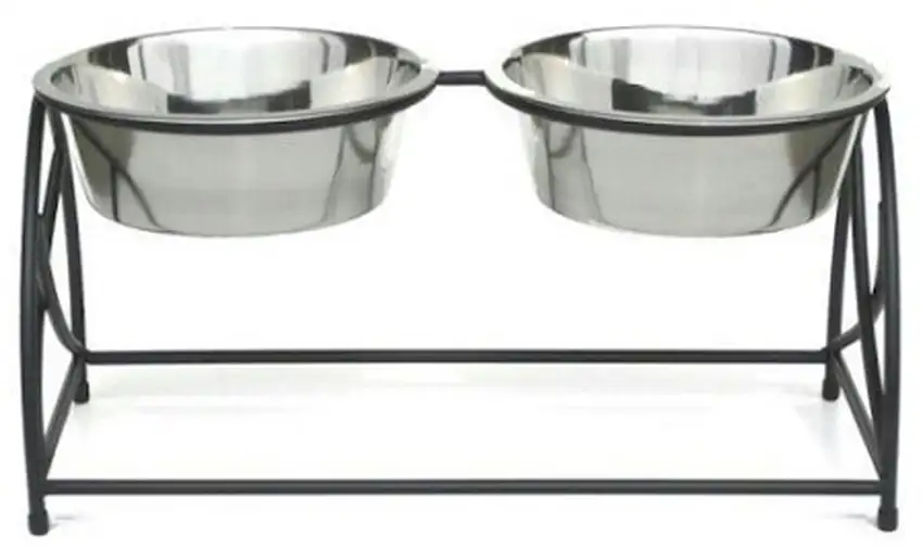 Butterfly Double Elevated Dog Feeder - Medium Photo 1
