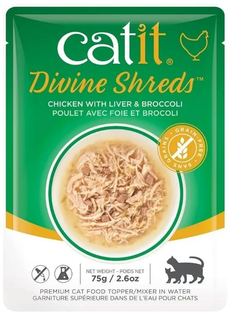 Catit Divine Shreds Chicken with Liver and Broccoli Photo 1