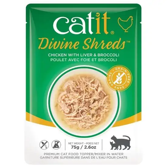 Catit Divine Shreds Chicken with Liver and Broccoli Photo 1