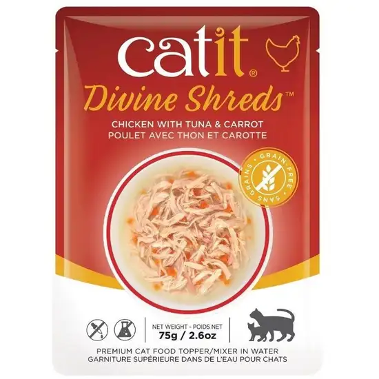 Catit Divine Shreds Chicken with Tuna and Carrot Photo 1