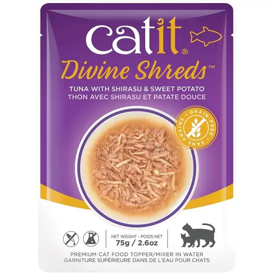 Catit Divine Shreds Tuna with Shirasu and Sweet Potato Photo 1