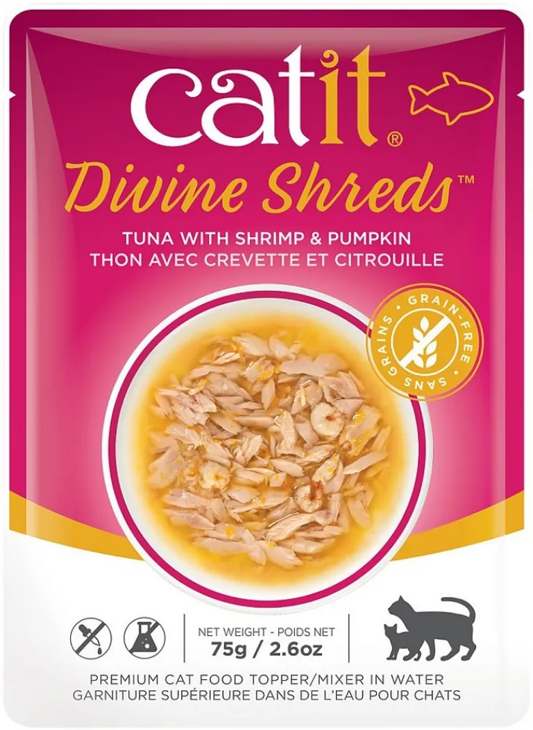 Catit Divine Shreds Tuna with Shrimp and Pumpkin Photo 1