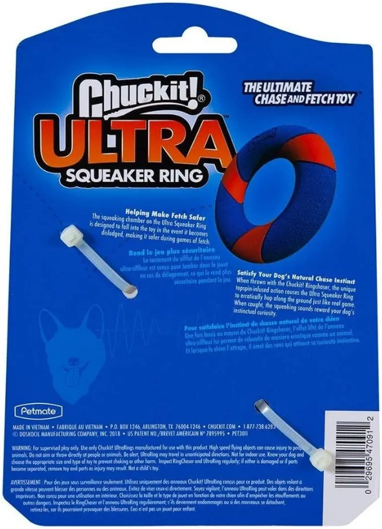 Chuckit Ultra Squeaker Ring Dog Toy Photo 2