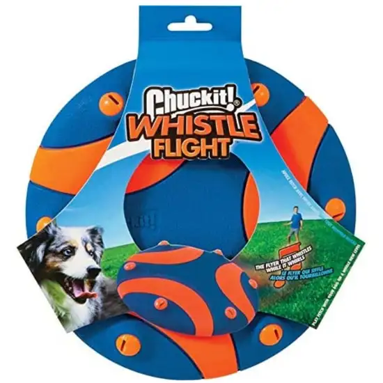 Chuckit Whistle Flight Disc Dog Toy Photo 1