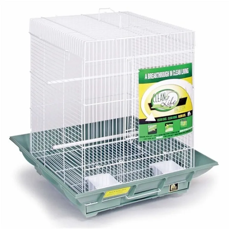 Clean Life Small Flight Cage - Green & White Photo 1