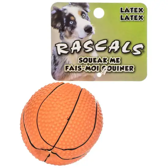 Coastal Pet Rascals Latex Basketball Dog Toy Photo 1