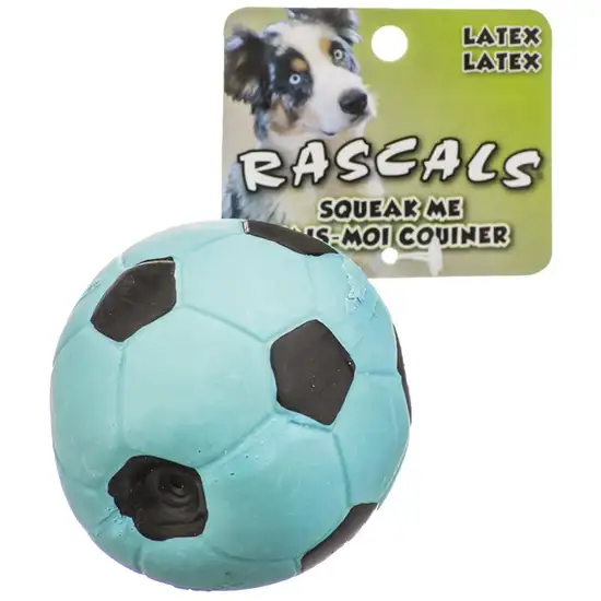 Coastal Pet Rascals Latex Soccer Ball Blue Photo 1