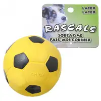 Photo of Coastal Pet Rascals Latex Soccer Ball Yellow