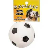 Photo of Coastal Pet Rascals Vinyl Soccer Ball for Dogs White