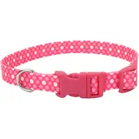 Photo of Coastal Pet Styles Adjustable Dog Collar Pink Dots