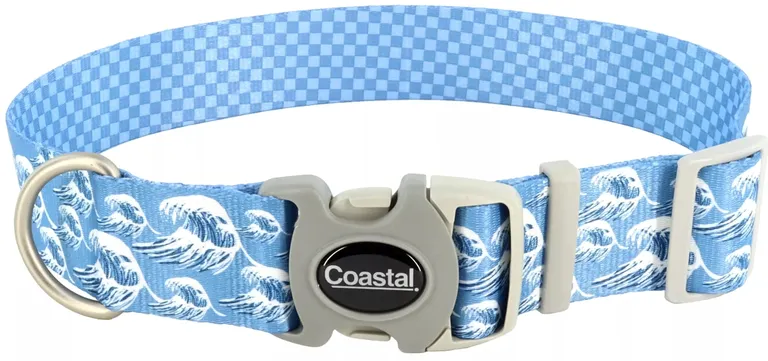 Coastal Pet Sublime Adjustable Dog Collar Blue Waves Photo 1