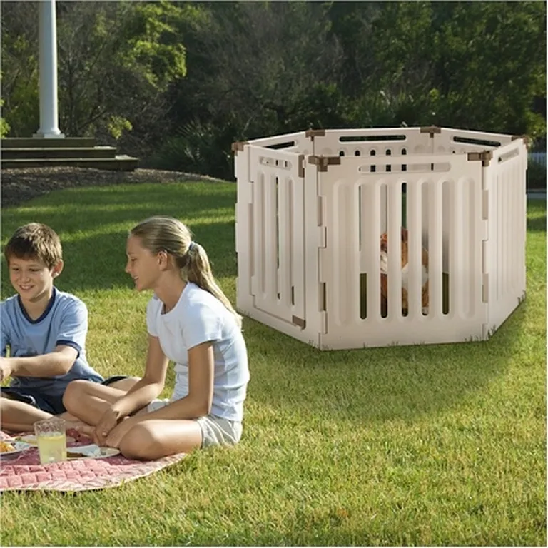 Convertible Indoor Outdoor 6 Panel Pet Playpen Photo 4