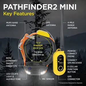 Photo of Dogtra PATHFINDER2 MINI Additional GPS Dog Tracking Collar - Blue