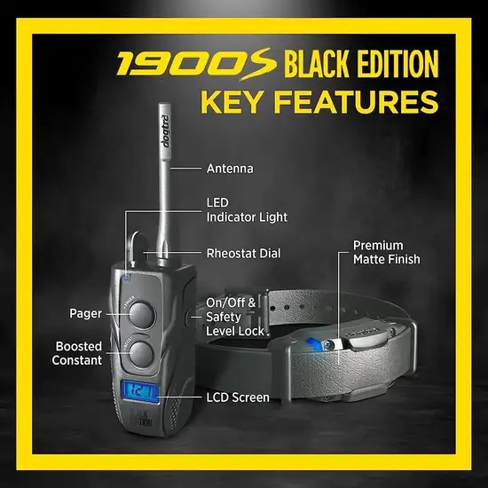 Dogtra 1900S Black Boost & Lock E-Collar Remote Dog Trainer 1-Mile Range Photo 2
