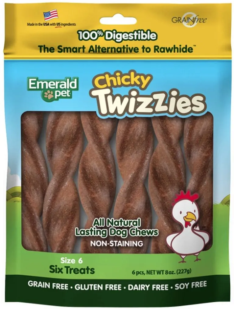 Emerald Pet Chicky Twizzies Natural Dog Chews Photo 1