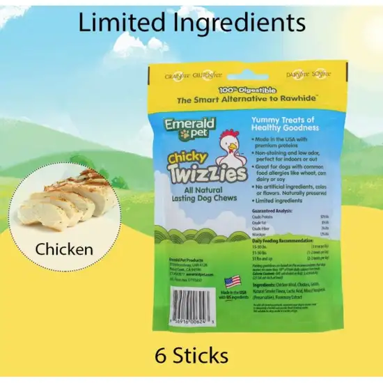 Emerald Pet Chicky Twizzies Natural Dog Chews Photo 6