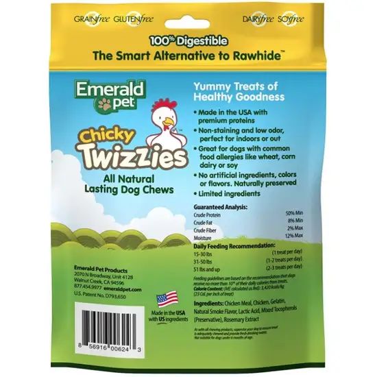 Emerald Pet Chicky Twizzies Natural Dog Chews Photo 2