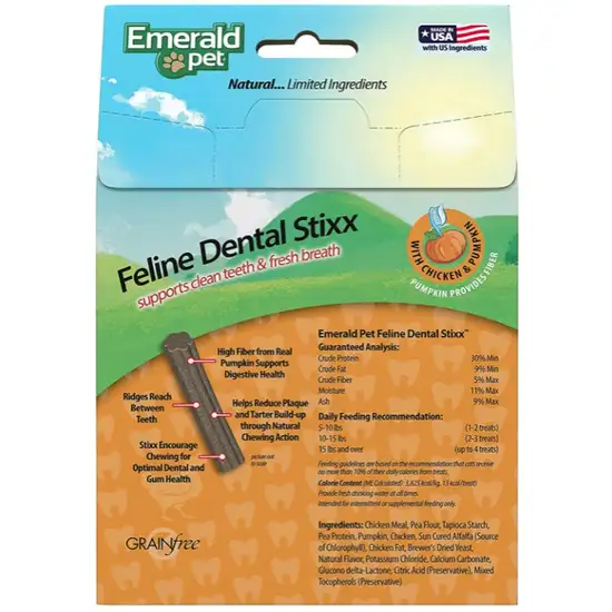 Emerald Pet Feline Dental Stixx Chicken and Pumpkin Recipe Photo 3