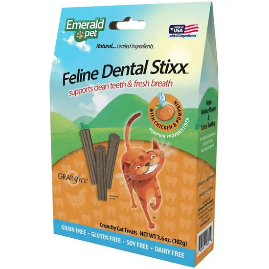 Emerald Pet Feline Dental Stixx Chicken and Pumpkin Recipe Photo 1