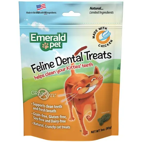 Emerald Pet Feline Dental Treats Chicken Flavor Photo 1