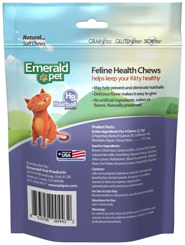 Emerald Pet Feline Health Chews Hairball Support Photo 2