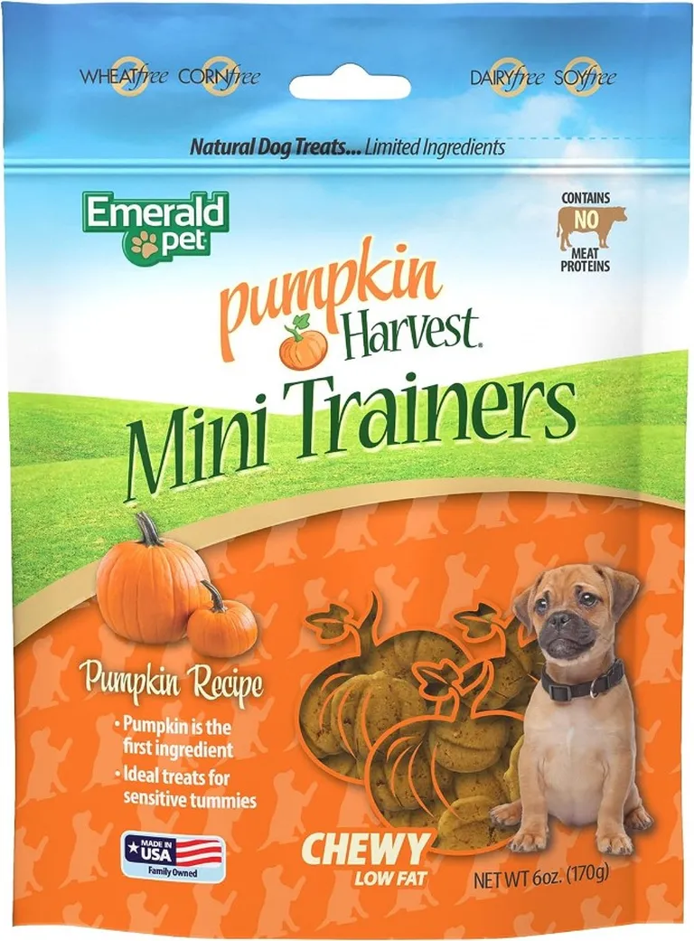 Emerald Pet Pumpkin Harvest Mini Trainers Chewy Dog Treats Photo 1