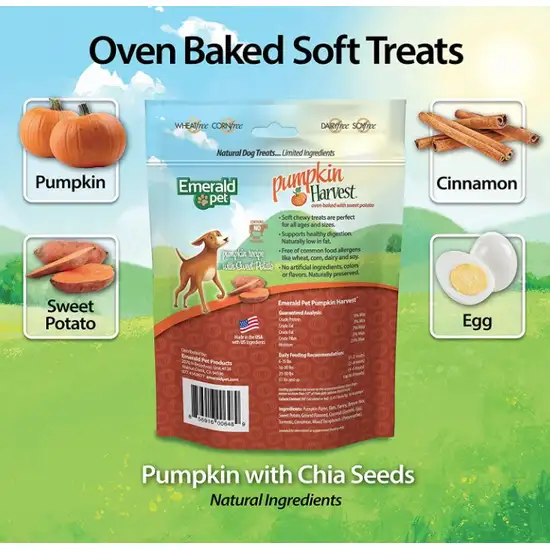 Emerald Pet Pumpkin Harvest Oven Baked Dog Treats with Sweet Potato Photo 6