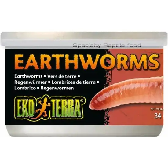 Exo Terra Canned Earthworms Specialty Reptile Food Photo 1