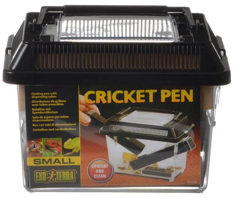Exo Terra Cricket Pen Holds Crickets with Dispensing Tubes for Feeding Reptiles Photo 1